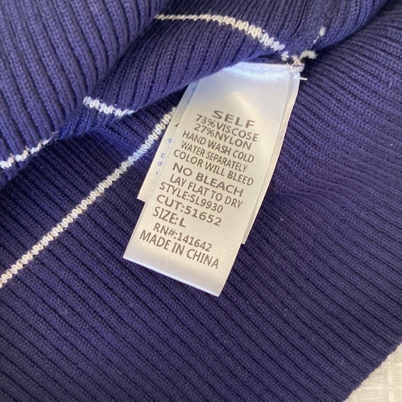 Nwt Blue/Off White Strapless Top by She + Sky - Picture 8 of 11